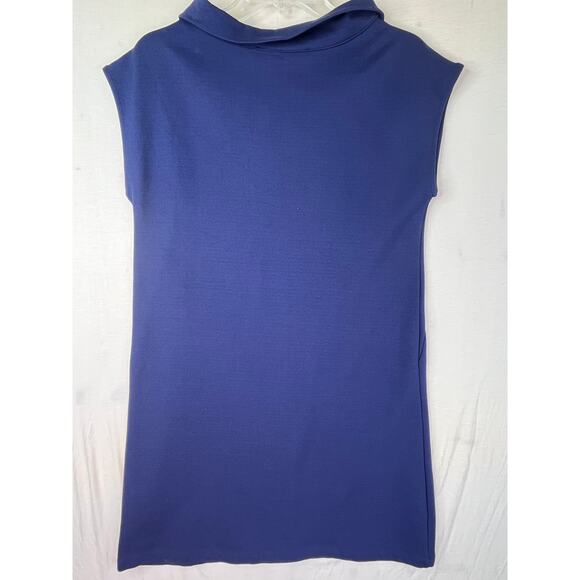 Zara Basic pullover sleeveless knee-length dress in blue, size XL NWT - Picture 8 of 9
